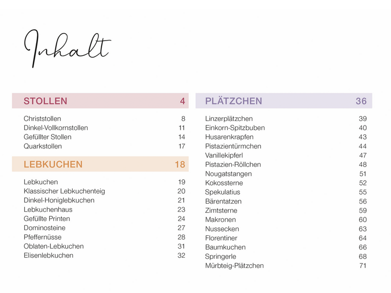 Backbuch – Weihnachtsbäckerei