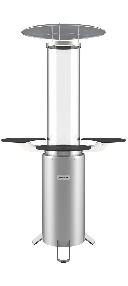 Terrassenstrahler mit Pelletfeuerung