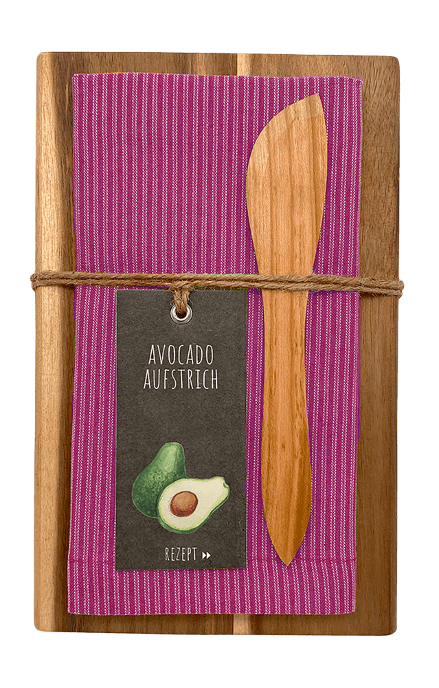 Geschenk-Set Vesperbrett in 3 Farbvarianten