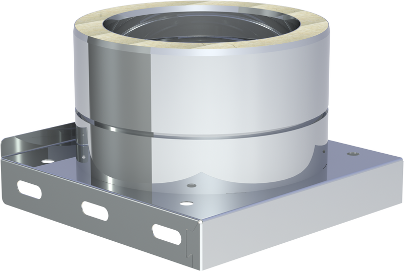 Edelstahlschornstein doppelwandig Grundplatte
