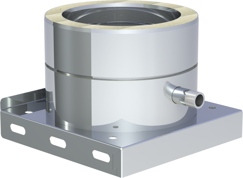 Edelstahlschornstein doppelwandig Grundplatte