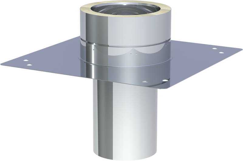 Edelstahlschornstein doppelwandig Grundplatte