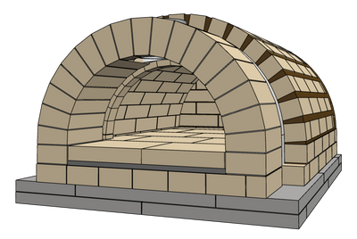 BOTTO Tonnengewölbe Holzbackofen-Bausatz 70 x 100 cm