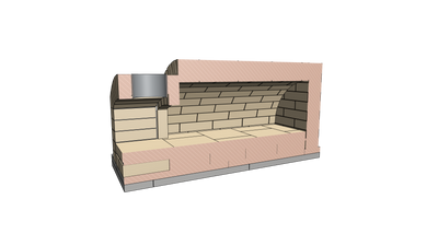 BOTTO Tonnengewölbe Holzbackofen-Bausatz 70 x 100 cm
