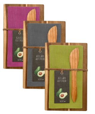 Geschenk-Set Vesperbrett in 3 Farbvarianten