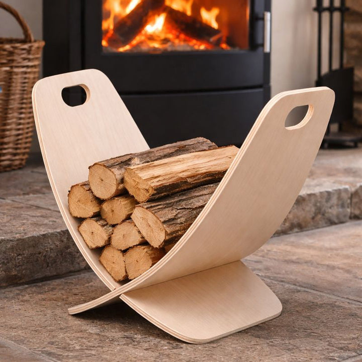 Holzständer Holzkorb – Nordic Embers aus FSC Birke – Holz-Feuer-Shop