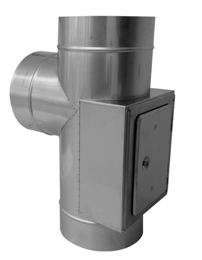 T-Stück Edelstahlschornstein doppelwandig DW