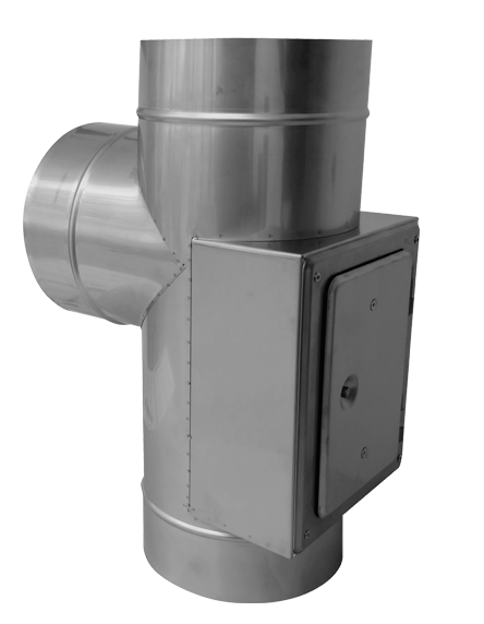 T-Stück Edelstahlschornstein doppelwandig DW