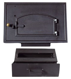 Häussler Backofentür Modell C mit Frontplatte aus Gusseisen
