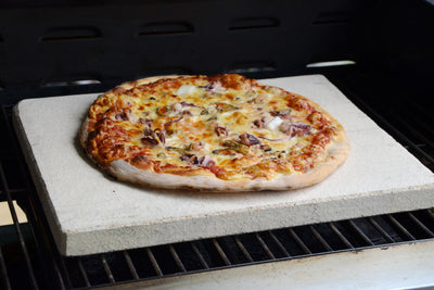 Pizzastein 40 x 30 x 3 cm für Backofen & Gasgrill aus Schamotte